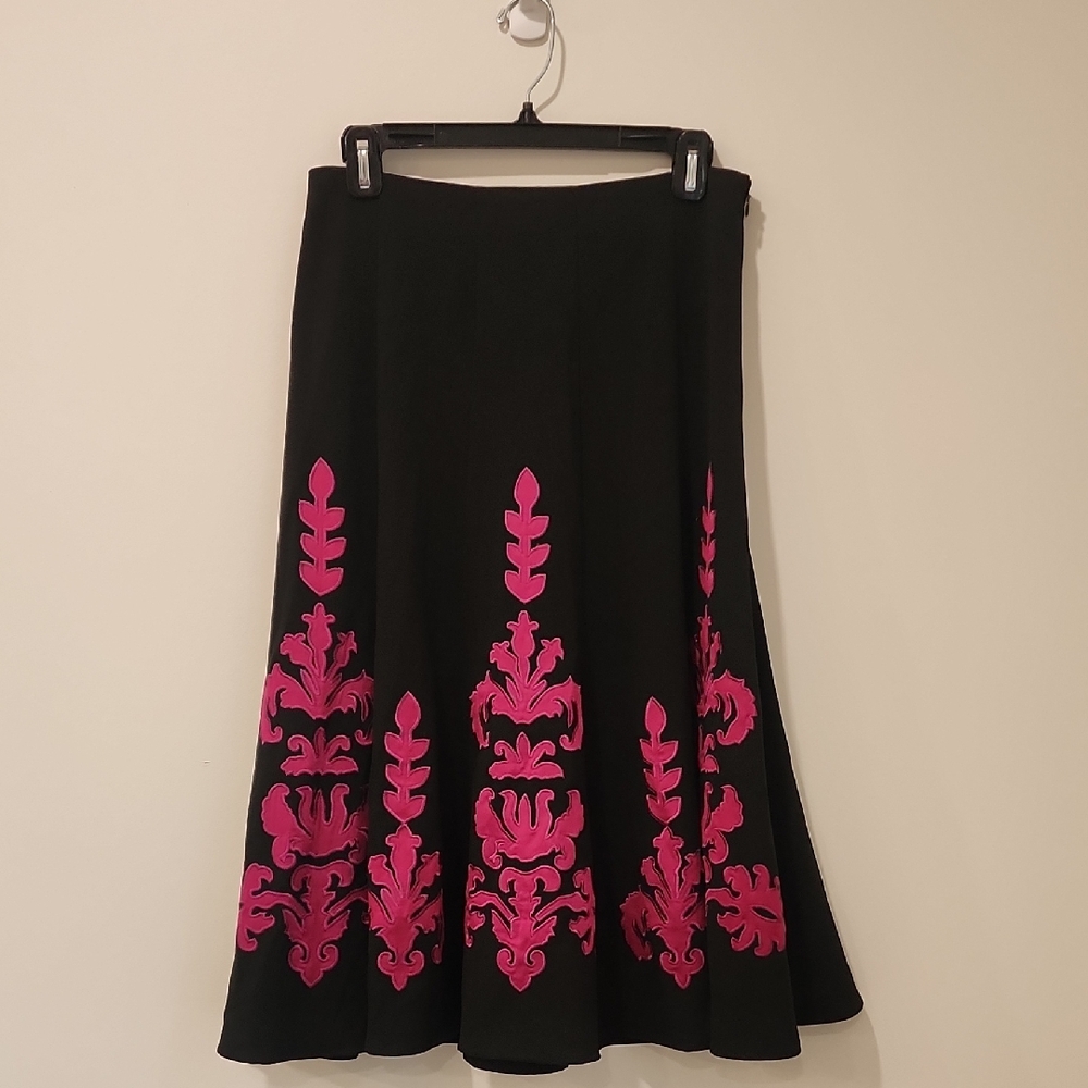 Sunny Leigh Black Skirt with Pink Accents